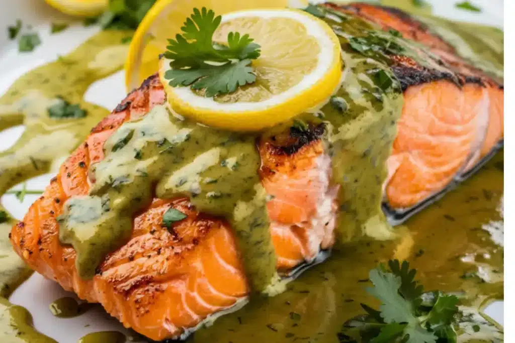 lapron creamy cilantro salmon