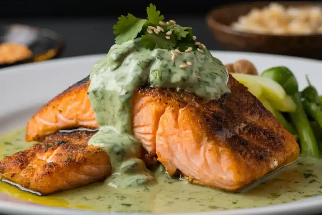 lapron creamy cilantro salmon