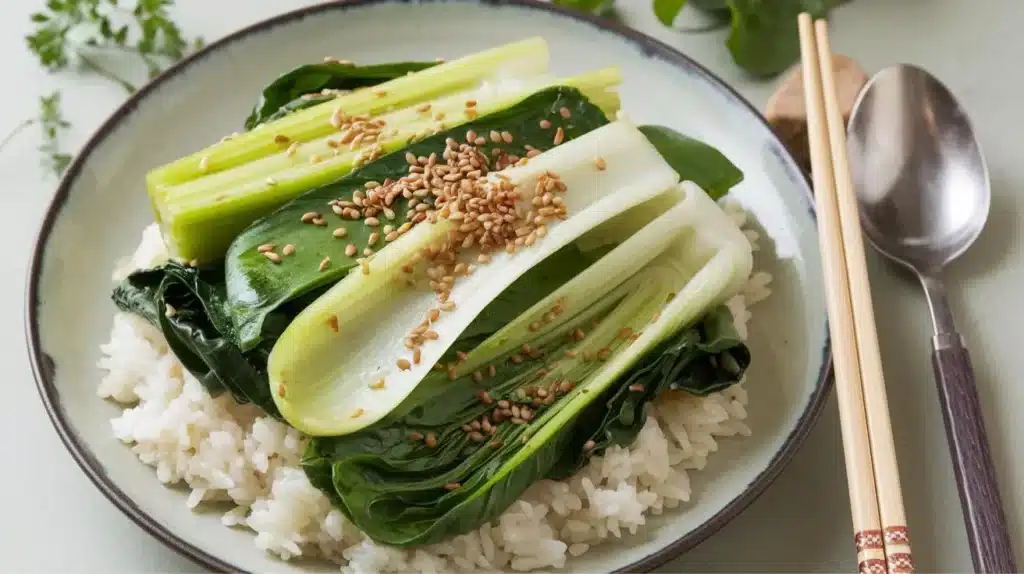 Celery bok choy spinach recipe