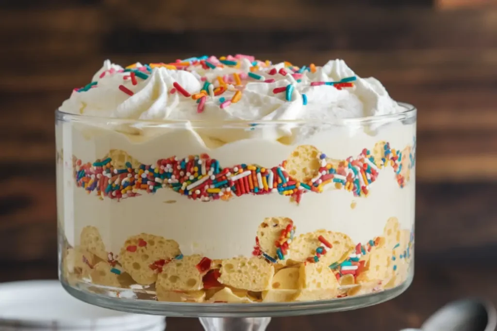 Pudding Jello Funfetti Poke Cake Trifle
