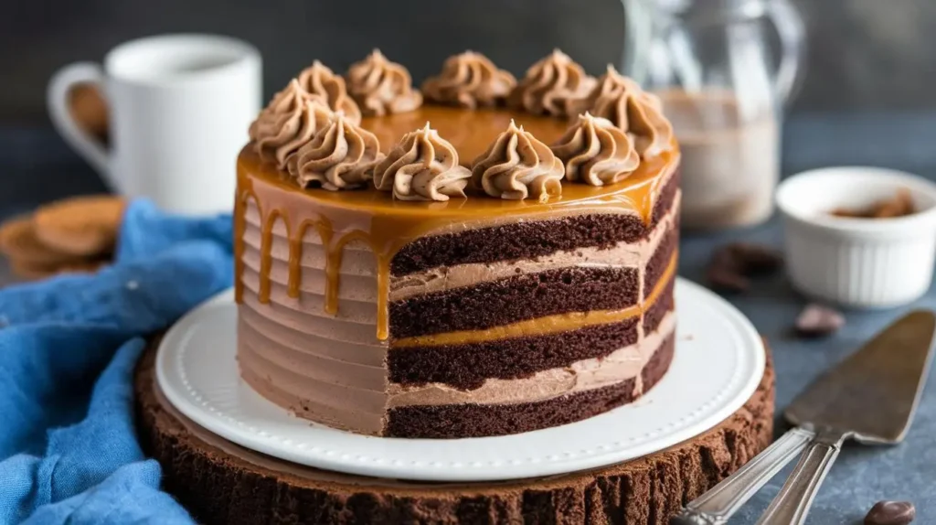 What is caramel cake made of?