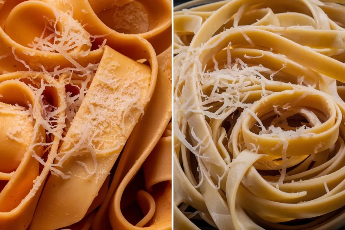 Is pappardelle thicker than fettuccine?
