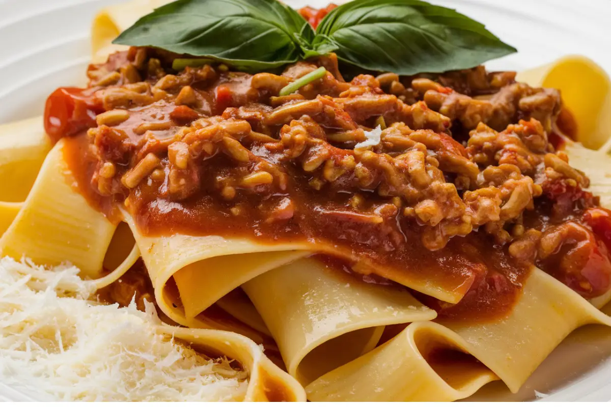 How do you pronounce pappardelle alla bolognese?