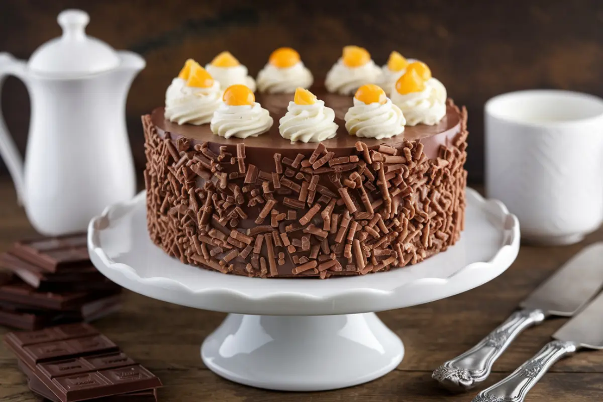 What is Belgian chocolate cake made of?