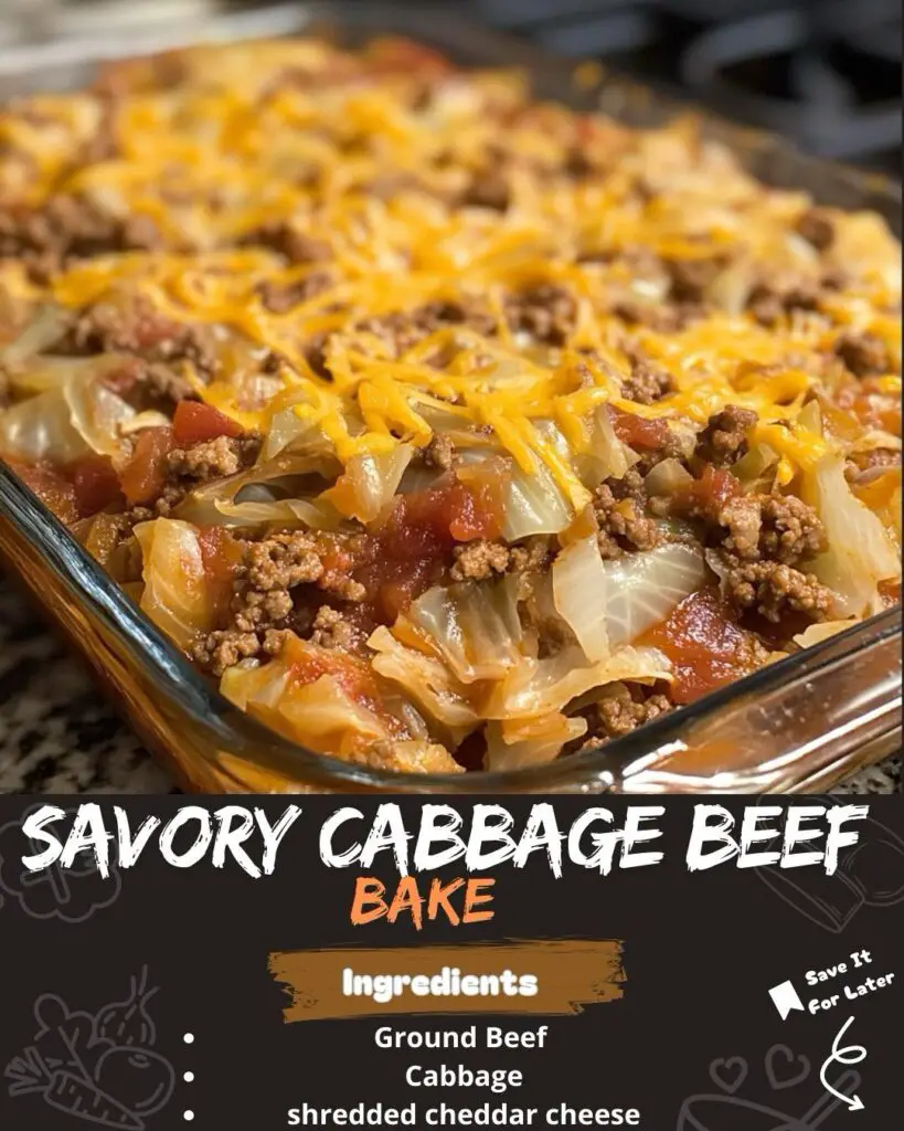 Savory Cabbage Beef Bake