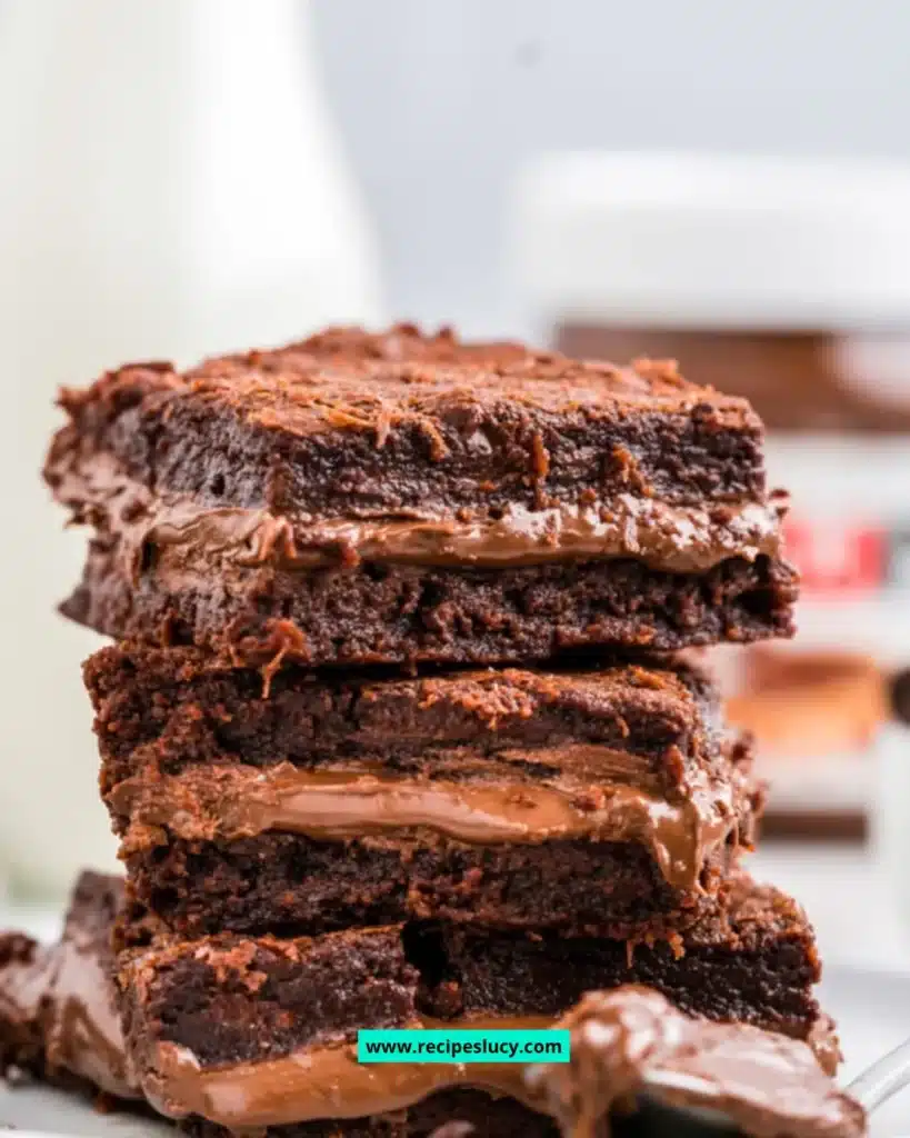 Nutella Stuffed Brownies