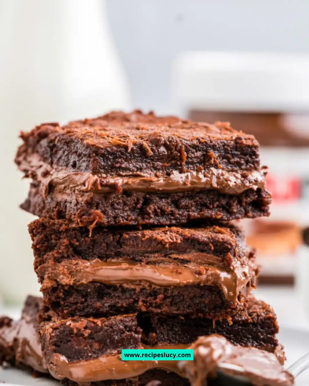 Nutella Stuffed Brownies
