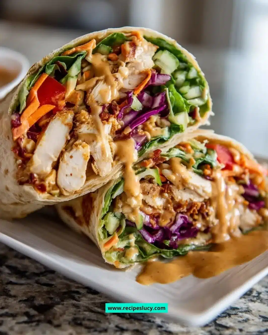 Thai Peanut Chicken Wraps