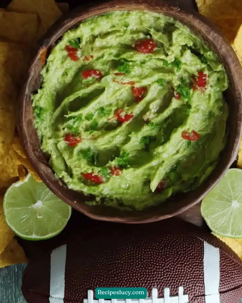 Delicious Game Day Guacamole with fresh ingredients and chips