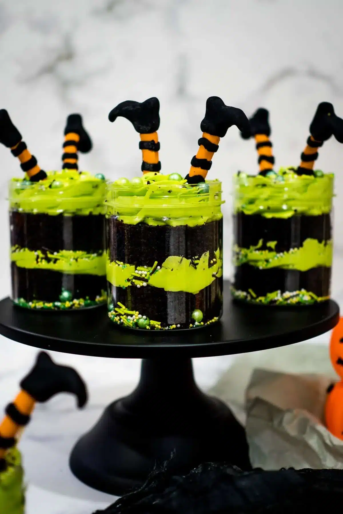 Witches' Brew Halloween Cake Jars