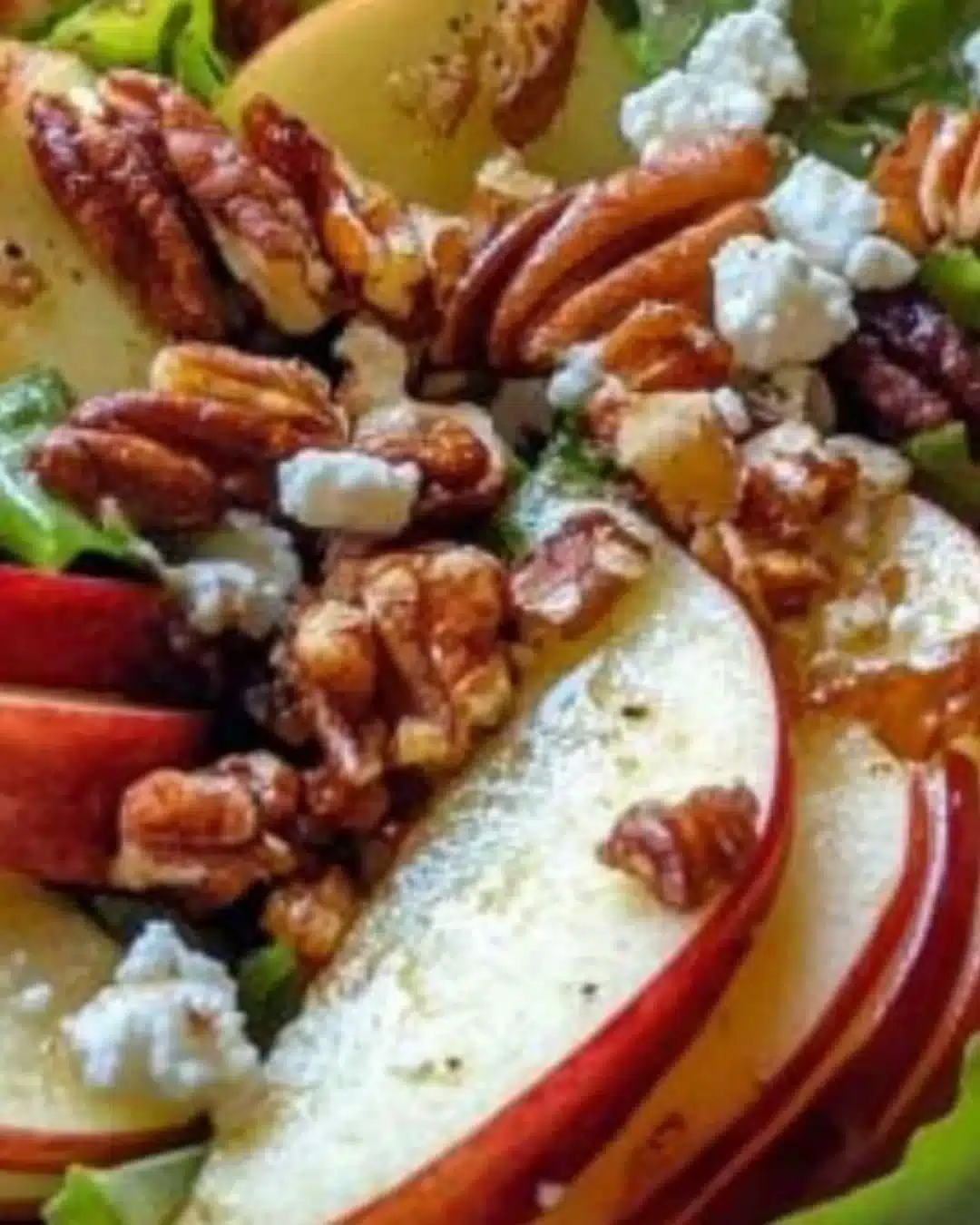 Autumn Harvest Honeycrisp Apple and Feta Salad with fresh ingredients