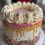 Beautifully decorated Christmas cake with festive holiday themes