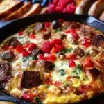 Decorative Christmas breakfast buffet with delicious dishes and festive decor.