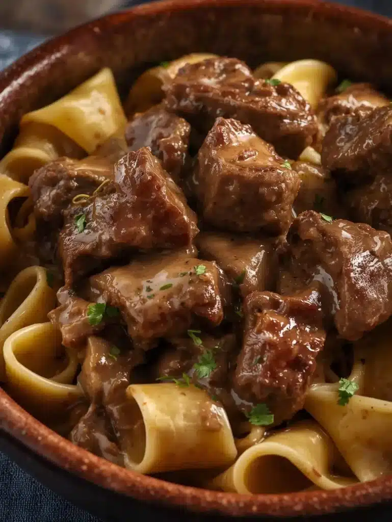Hearty Slow Cooker Beef Stroganoff