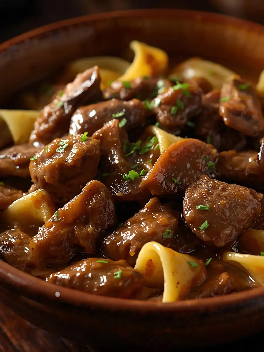 Hearty Slow Cooker Beef Stroganoff