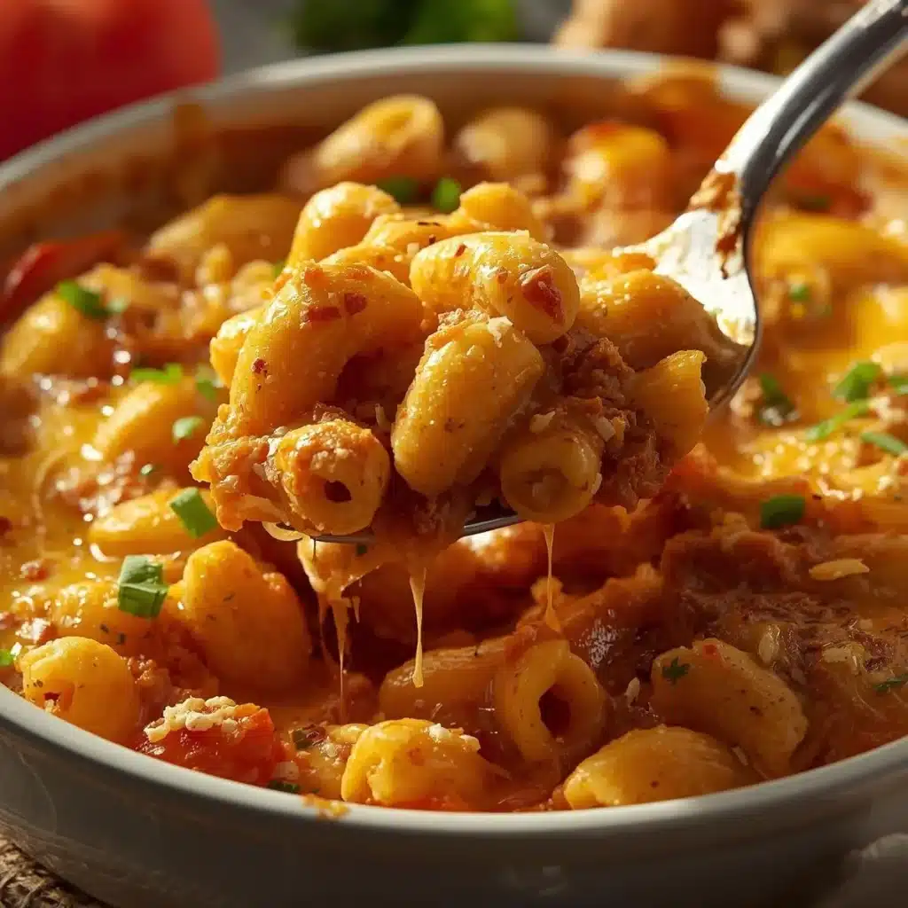 Delicious Caribbean Macaroni Pie served warm with a golden crust.