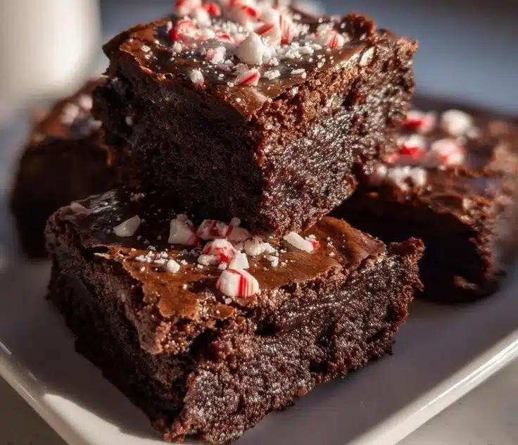 Deliciously decorated Christmas brownies for the holiday season