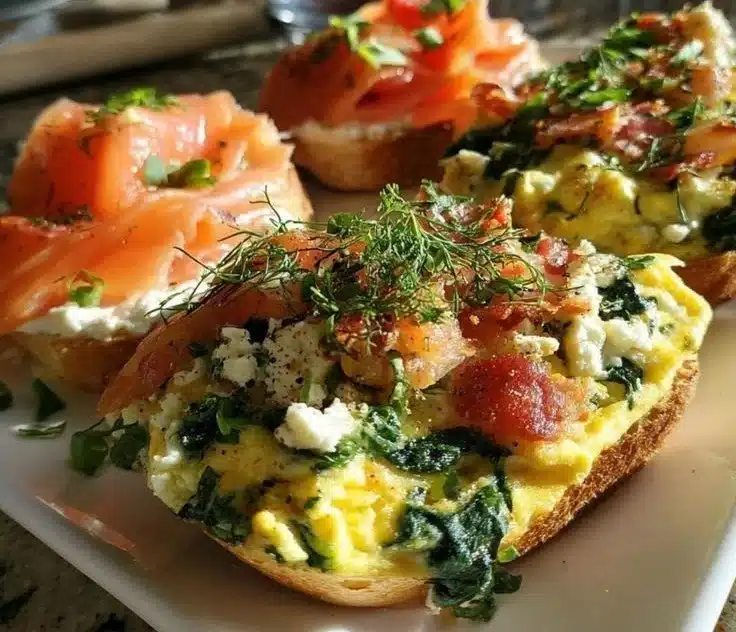 Festive Christmas brunch table setting with delicious holiday dishes.
