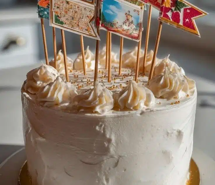 Festive Christmas Cake Topper for holiday desserts and celebrations