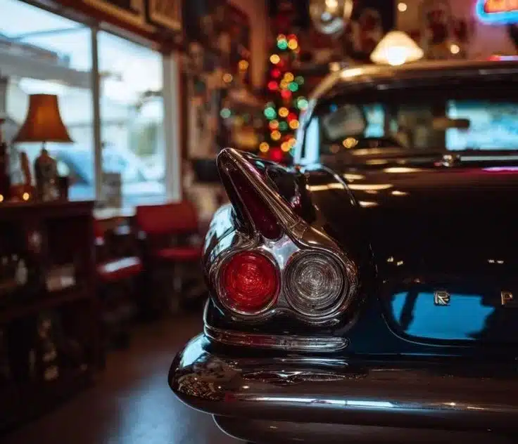 Christmas car wallpaper designs for festive screen decoration.