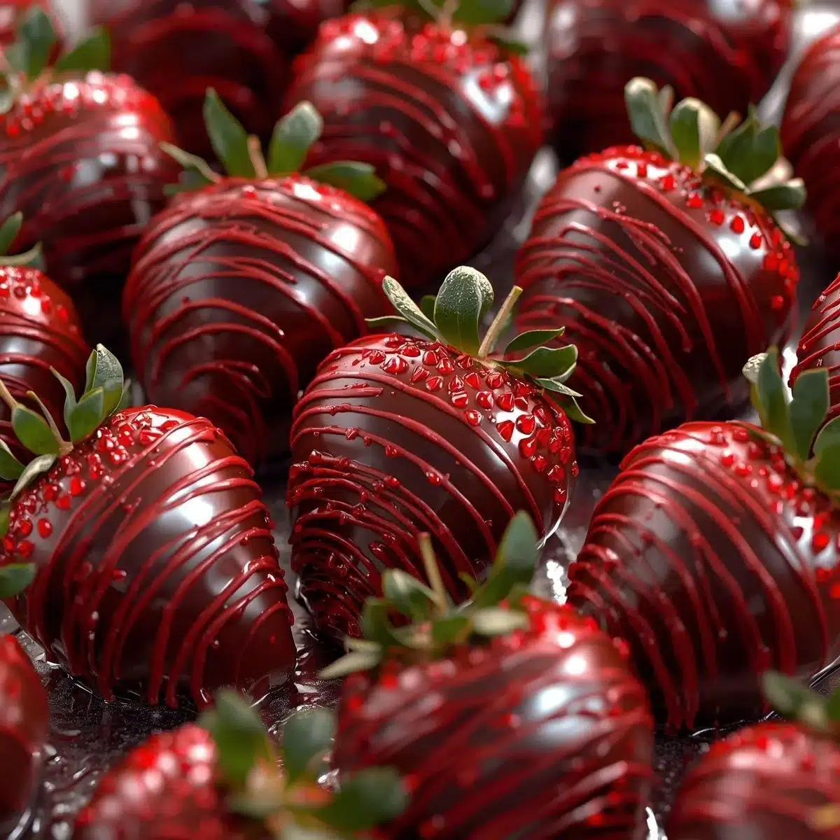 Festive Christmas chocolate-covered strawberries decorated for holiday celebrations.