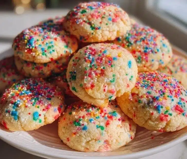 A plate of beautifully decorated Christmas cookies for festive celebrations