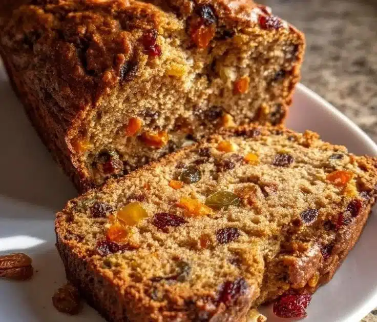 Delicious Christmas loaf cake decorated for the holiday season