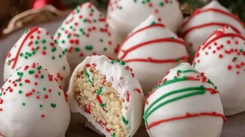 Tasty Christmas Tree Cake Truffles inspired by Little Debbie desserts