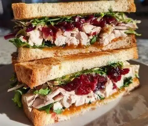 Festive summer turkey sandwiches with fresh ingredients and vibrant toppings