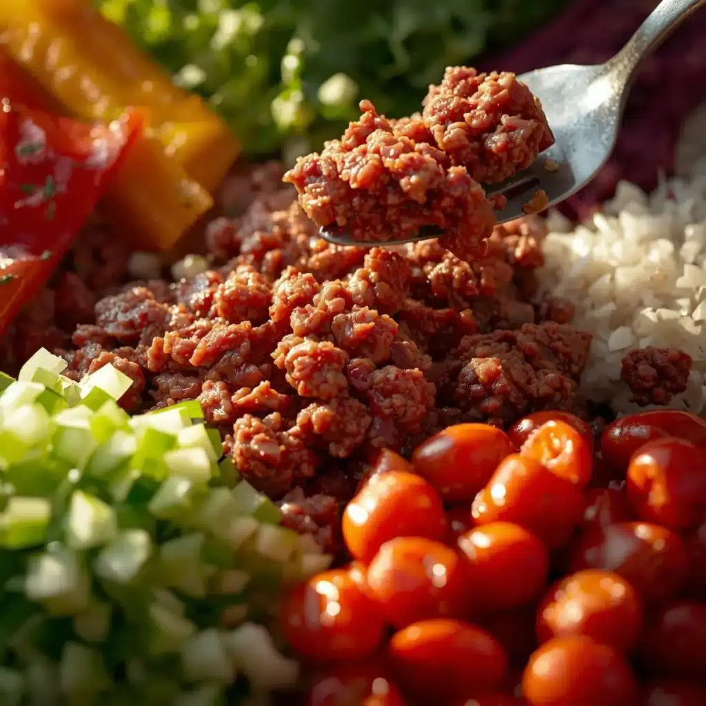 Ground Beef and Cabbage Skillet dish on a plate