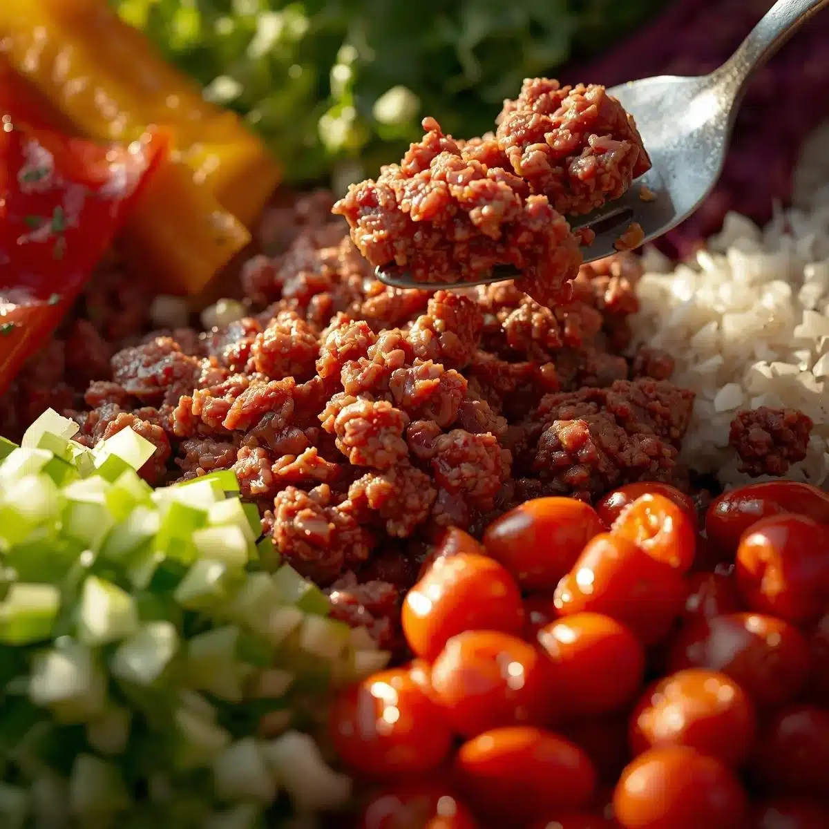 Ground Beef and Cabbage Skillet dish on a plate