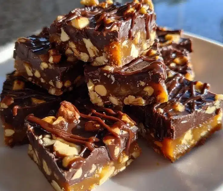 Assorted homemade Christmas candies displayed on a festive background