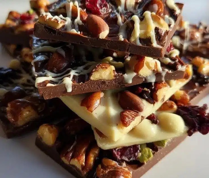 Delicious homemade Christmas chocolates in festive shapes and decorations