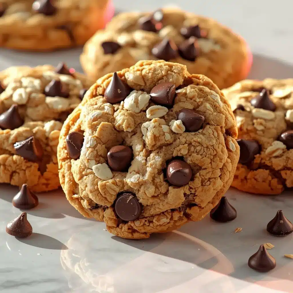 Plate of Laura Bush's famous Cowboy Cookies with chocolate chips and nuts