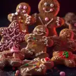 Deliciously decorated magical gingerbread cookies ready for the holiday season.