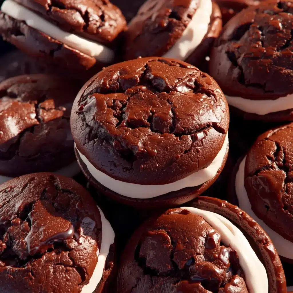 Delicious Maine Whoopie Pies with rich chocolate cakes and cream filling