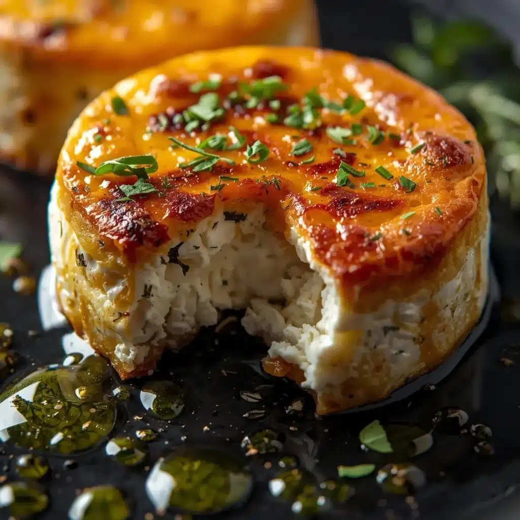 Mediterranean baked feta appetizer served with olives and herbs