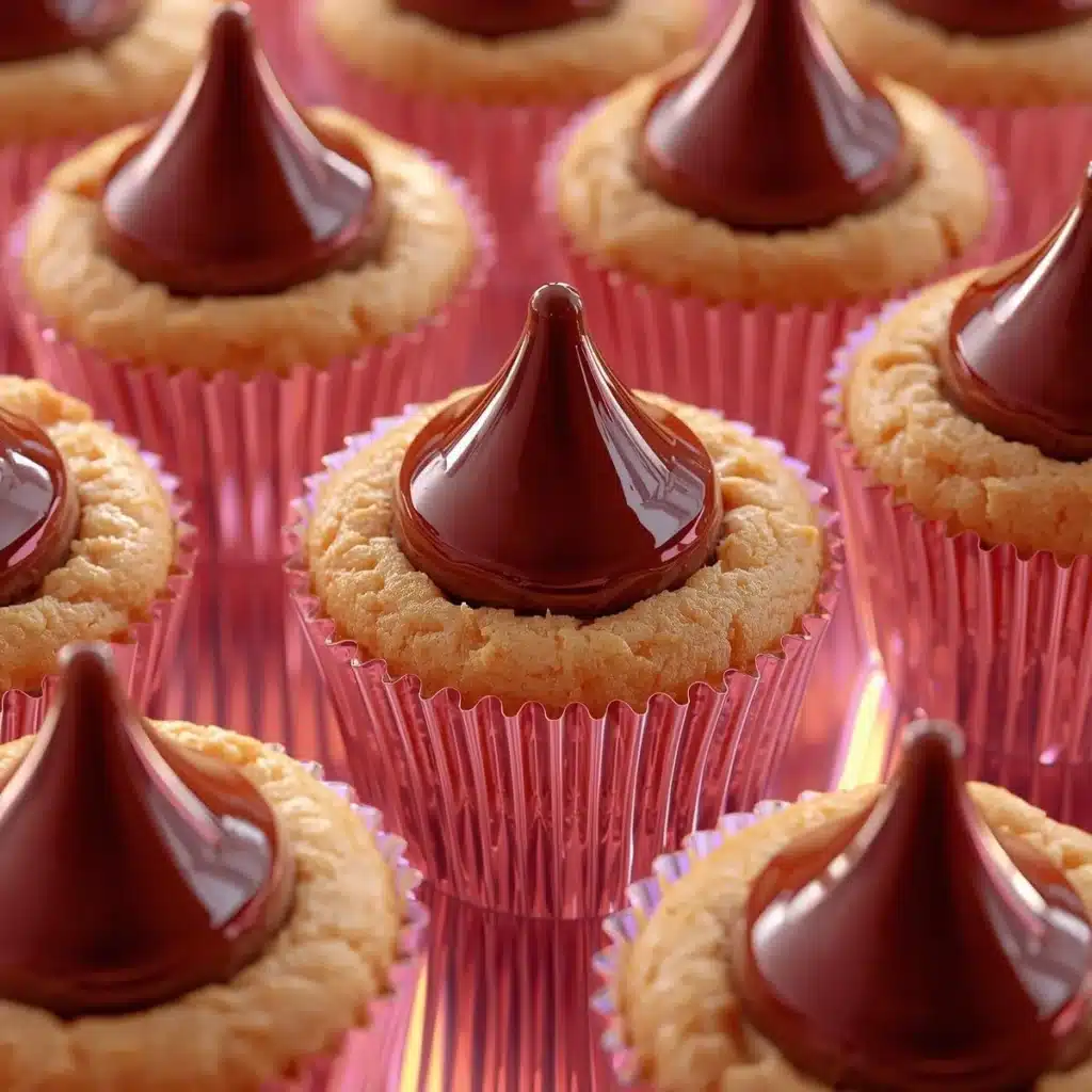 No bake peanut butter kiss treats made with creamy peanut butter and chocolate kisses