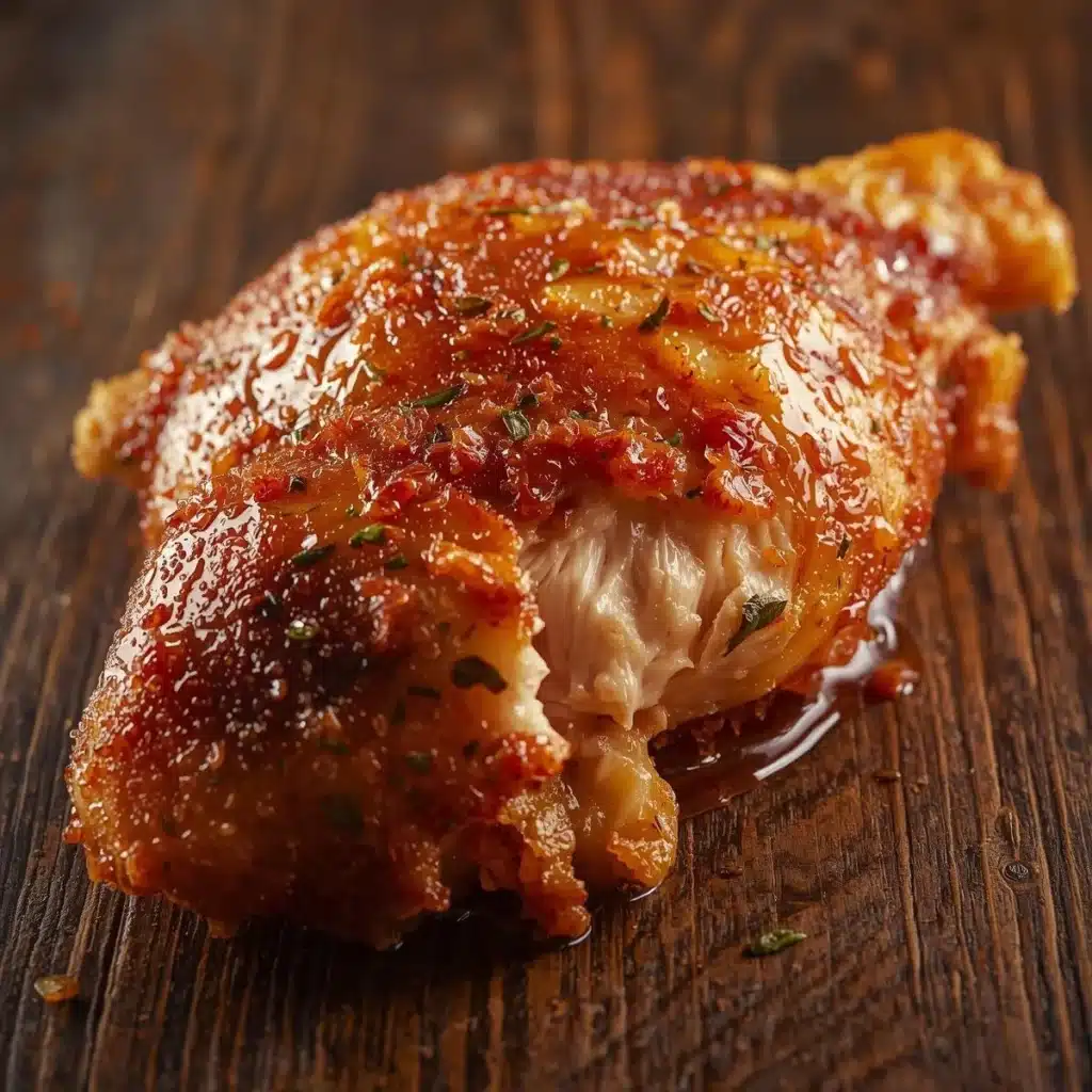 Delicious Velvety Ranch Chicken served on a plate with herbs.