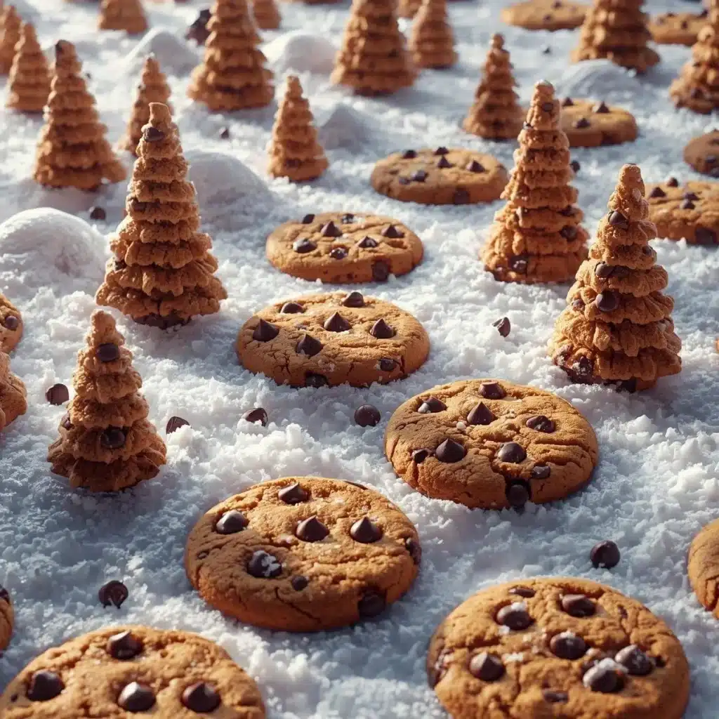 Winter Wonderland chocolate chip cookies fresh out of the oven