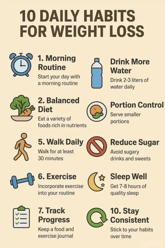 10 Best Weight Loss Tips for a Healthy Lifestyle infographic
