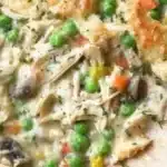 Delicious crustless chicken pot pie ready in 20 minutes, perfect for a quick meal.