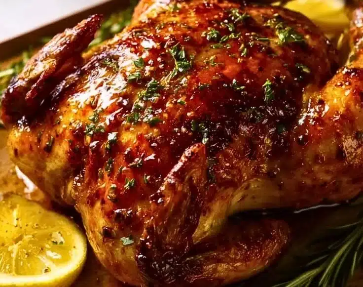 Deliciously roasted Cornish hen served with vibrant sides
