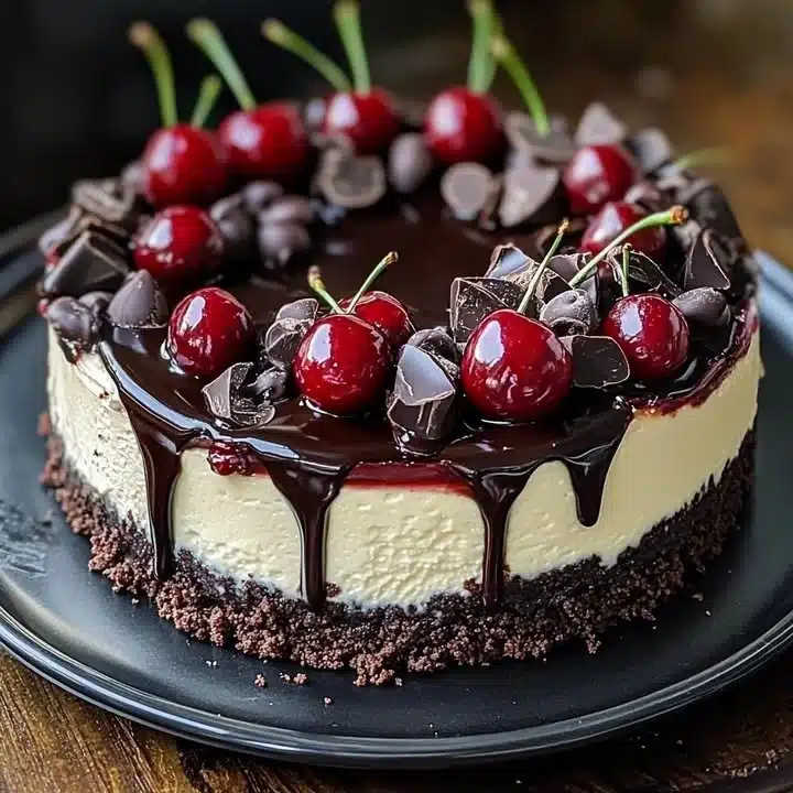 Delicious Chocolate Forest Cake with chocolate layers and forest-themed decoration