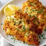 Delicious Copycat Longhorn Parmesan Crusted Chicken recipe on a plate