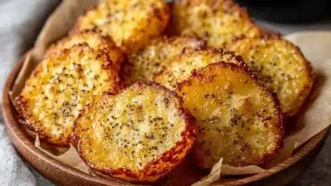 Crispy Cottage Cheese Chips served in a bowl, a healthy snack option