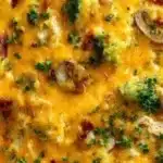 Delicious low carb chicken casserole fresh out of the oven