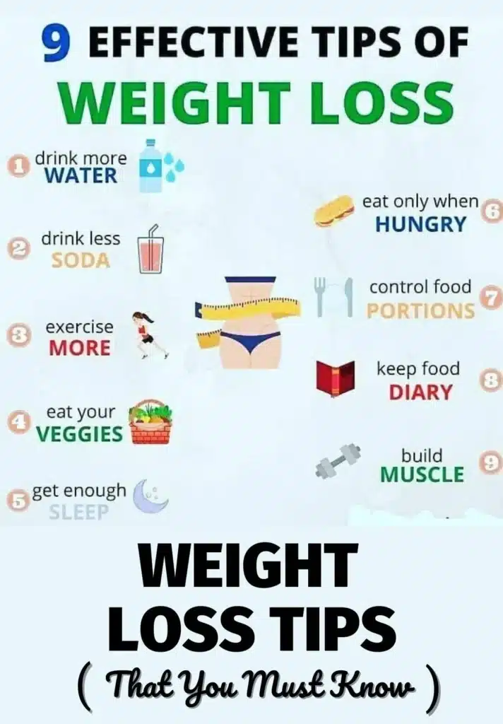 A collection of effective tips for weight loss and healthy lifestyle changes.