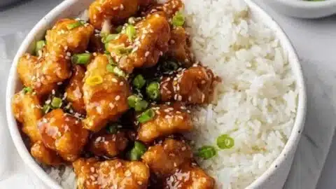 Healthy orange chicken recipe with vibrant ingredients for a nutritious meal