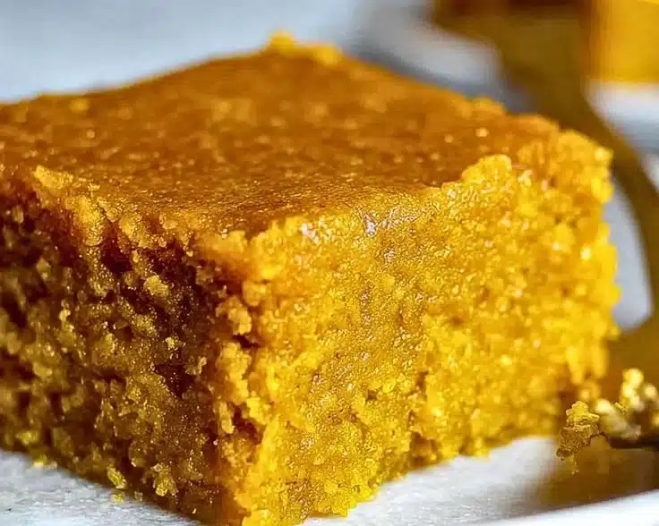 Delicious homemade sugar free pumpkin bars on a rustic table